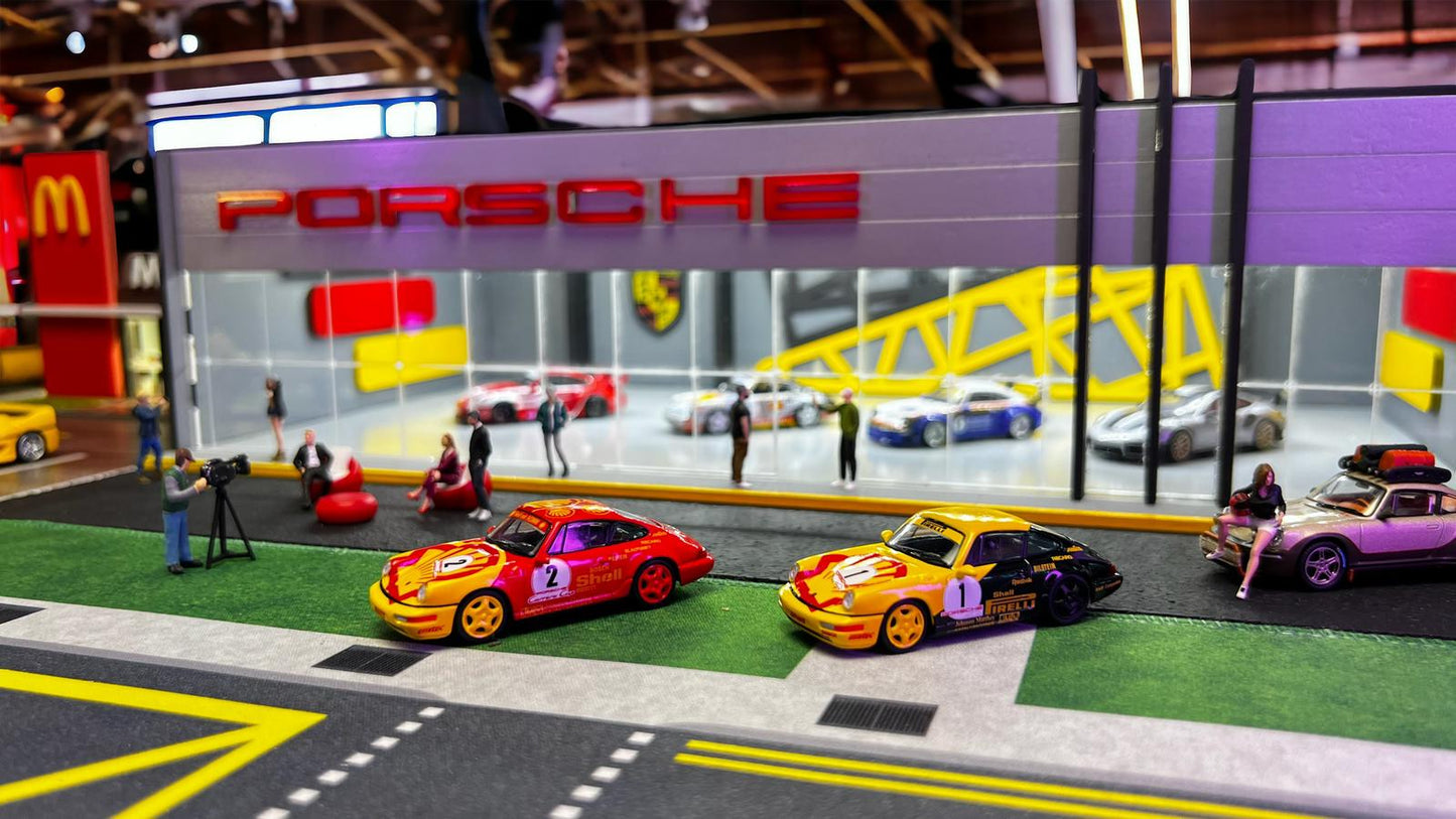 1/64 Premium Porsche Car Showroom Diorama