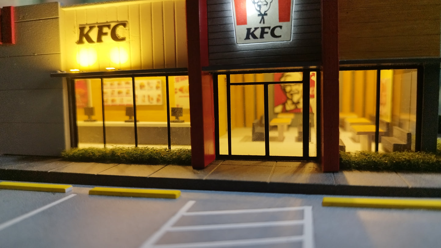1/64 Custom Made KFC (Design B) Premium Diorama with Lights