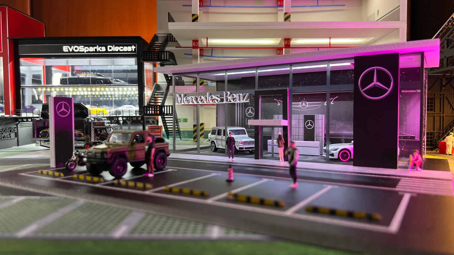 Mercedes-Benz Car Showroom 1/64 Diorama by MoreArt