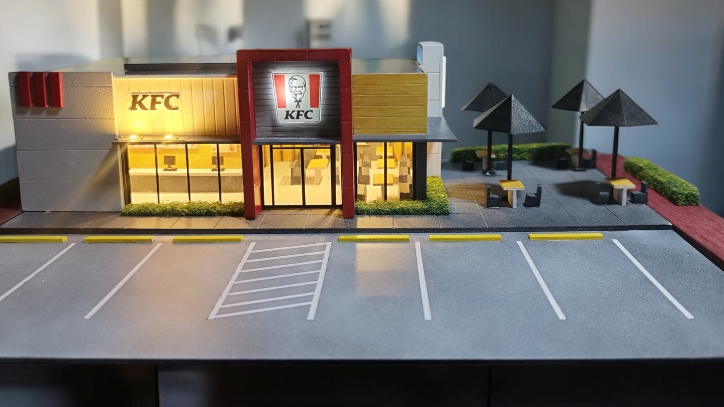 1/64 Custom Made KFC (Design B) Premium Diorama with Lights