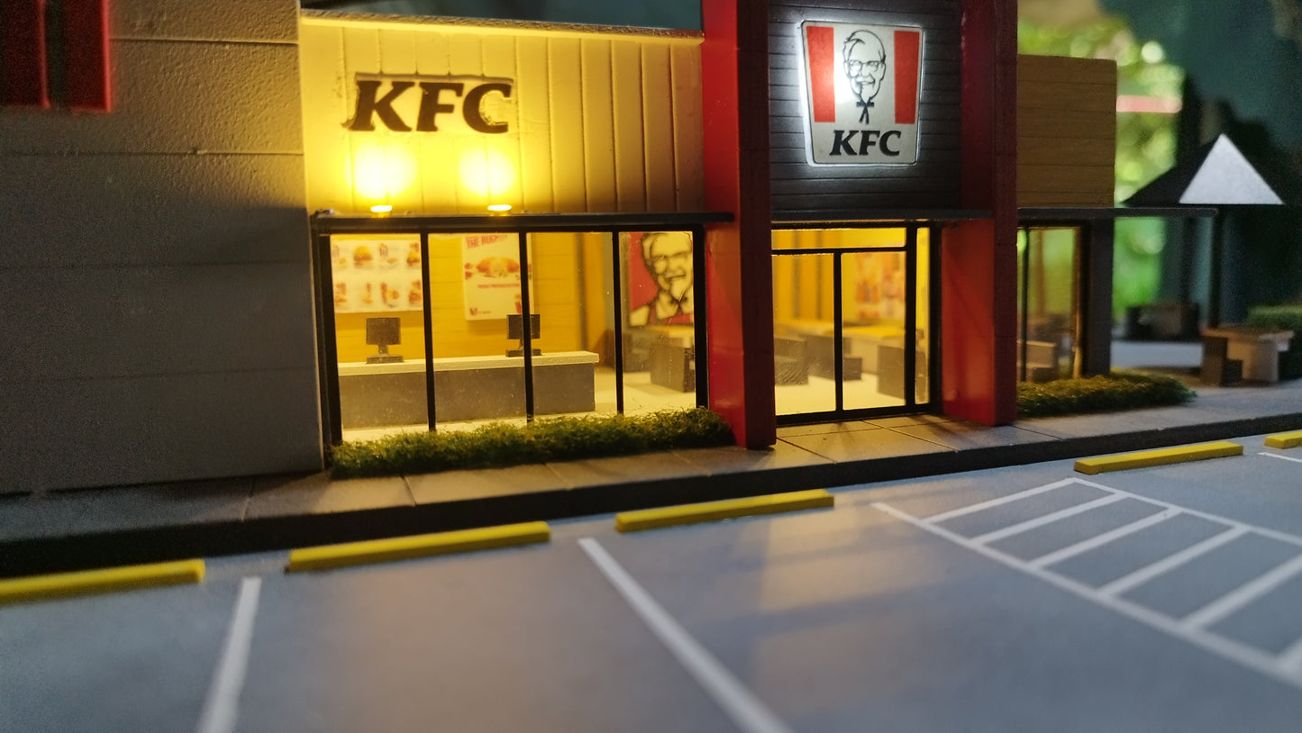 1/64 Custom Made KFC (Design B) Premium Diorama with Lights