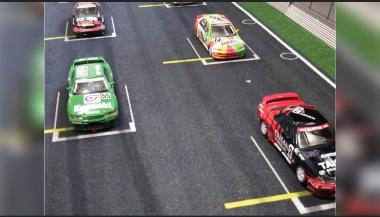 1/64 Road Mat Diorama (Race Track Start Line Design)