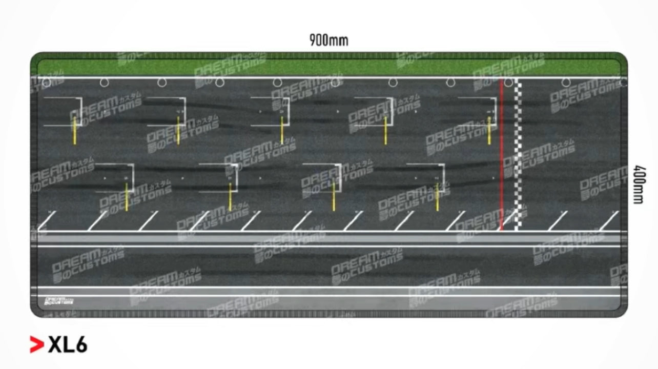 1/64 Road Mat Diorama (Race Track Start Line Design)