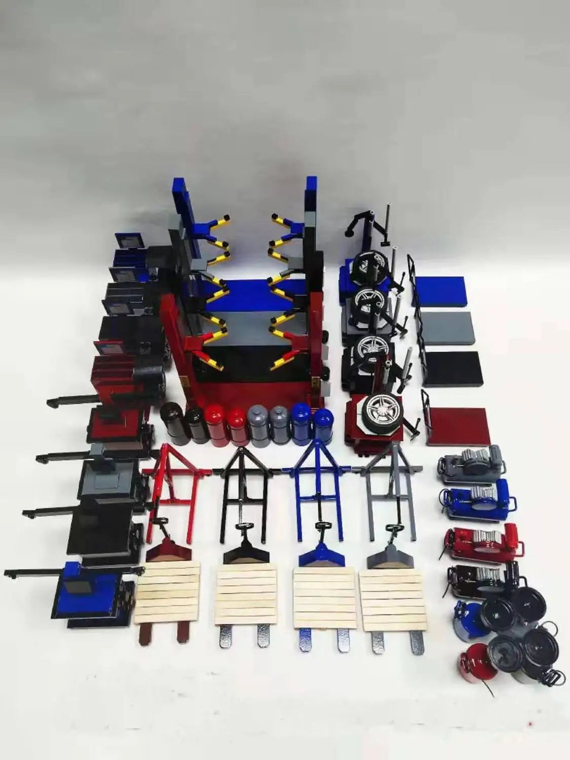 1/18 24 43 64 Maintenance Props Garage Repair Shop Tools Package Kit Model Parking Car Scene Diorama