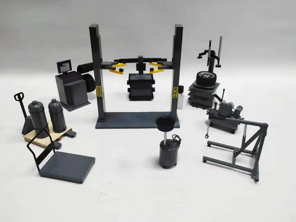 1/18 24 43 64 Maintenance Props Garage Repair Shop Tools Package Kit Model Parking Car Scene Diorama
