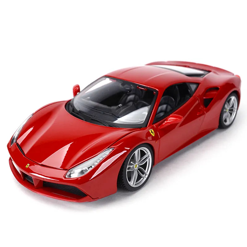 Ferrari 488 GTB Red 1/18 Diecast Model Car by Bburago 