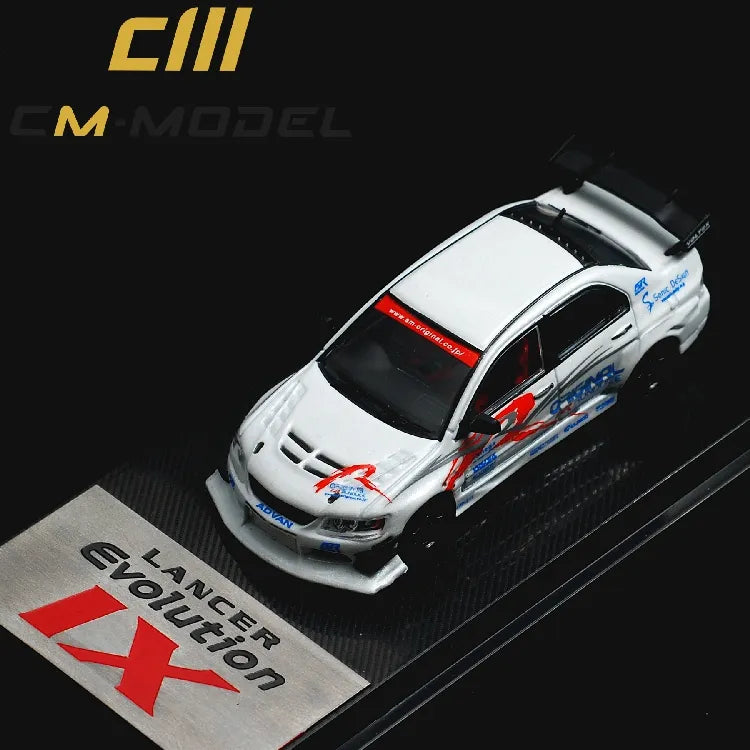CM Model 1:64 Lancer Evolution IX Pearl White Diecast Model Car