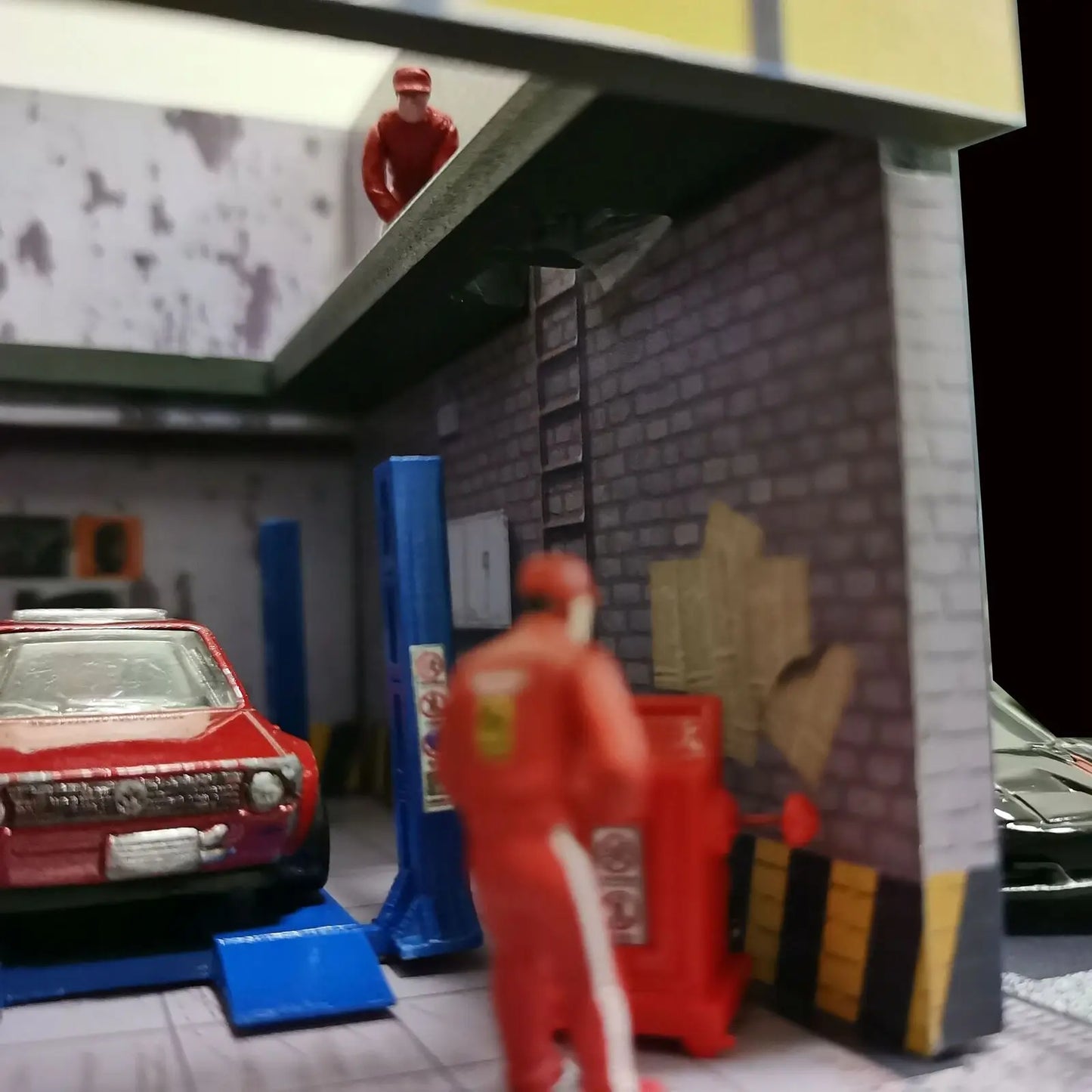 Diorama 1/64 Model Car Repair Garage Display Background New 1:64 Diorama