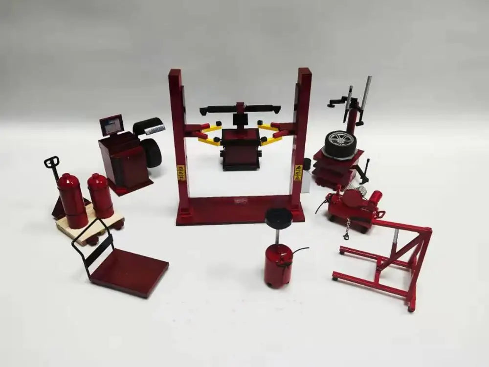 1/18 24 43 64 Maintenance Props Garage Repair Shop Tools Package Kit Model Parking Car Scene Diorama