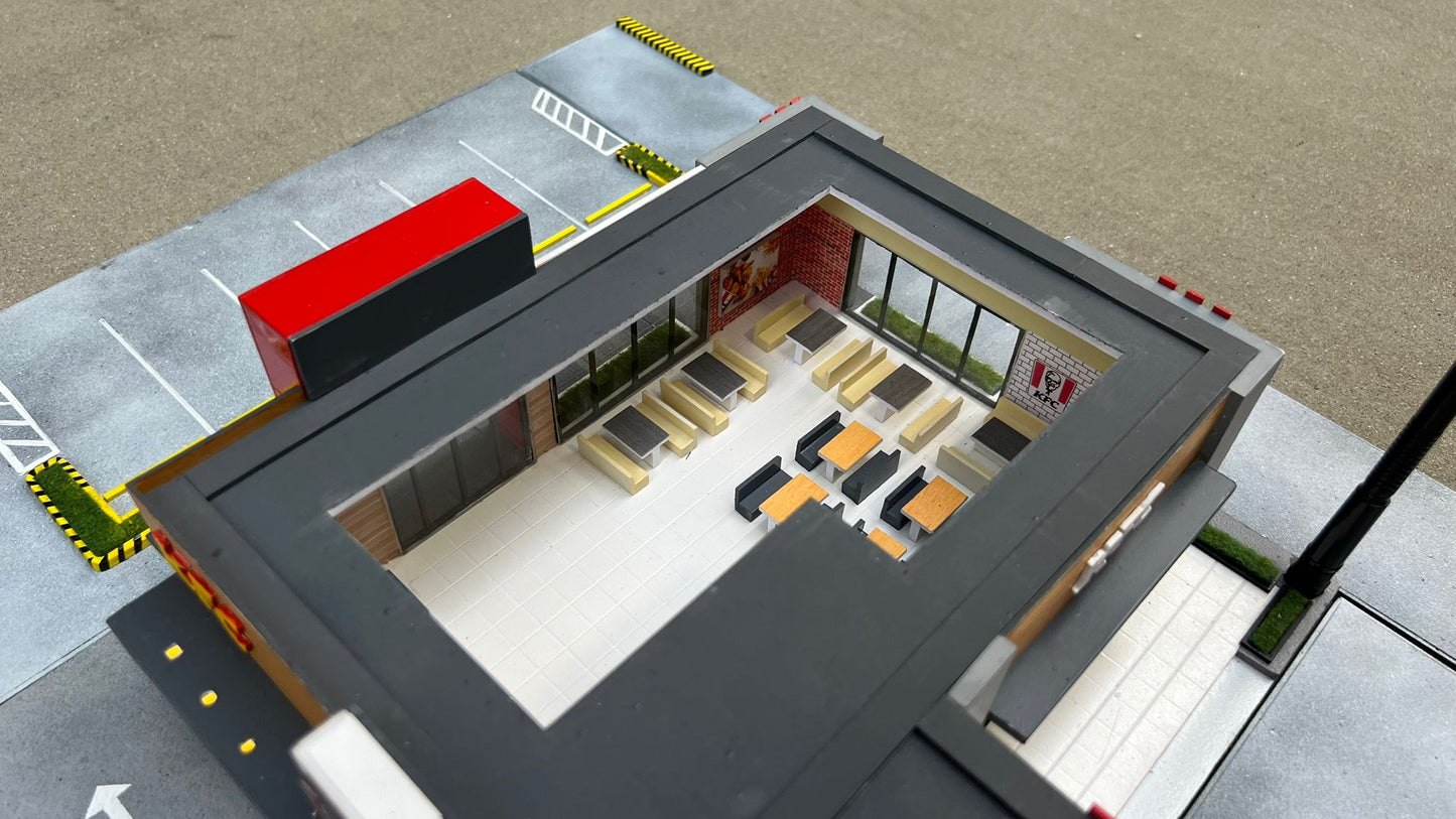 1/64 Custom Made KFC Premium Diorama with Lights