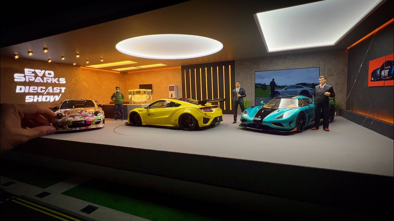1/18 Premium Made Single Storey Car Showroom Diorama