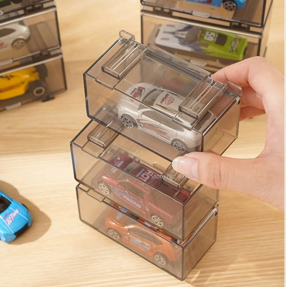 1:64 Acrylic Plastic Toy Storage Box Stackable Diorama