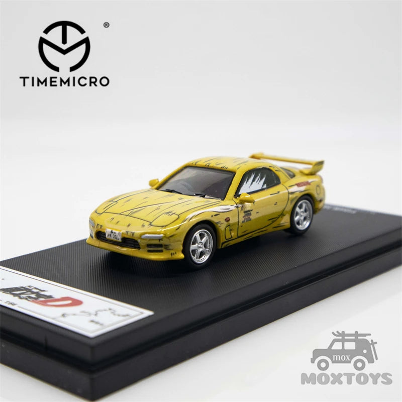 TIMEMICRO 1:64 Initial D cartoon painting AE86 /Mazda RX-7 Diecast Model Car