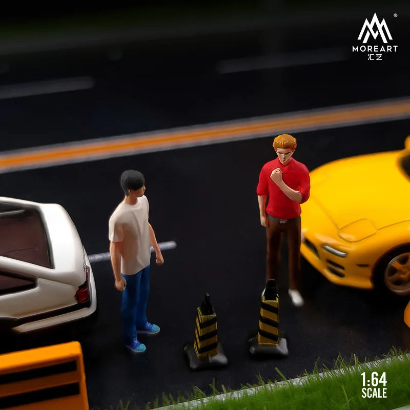 TIMEMICRO&MoreArt 1:64 first text D Fujiwara Takumi and Takahashi Keisuke Figure