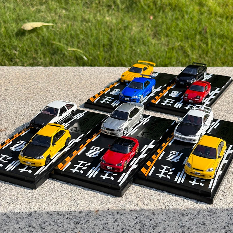 Modeler's 1:64 Vo1.12 Initial D Honda Ek9 & AE86 &ERA11R& DC2& ER34 Diecast Model Car