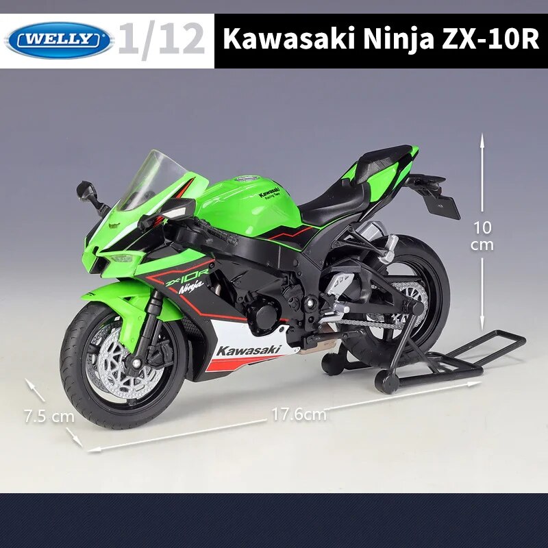 WELLY 1:12 Kawasaki Ninja ZX-10R Motorcycle Model