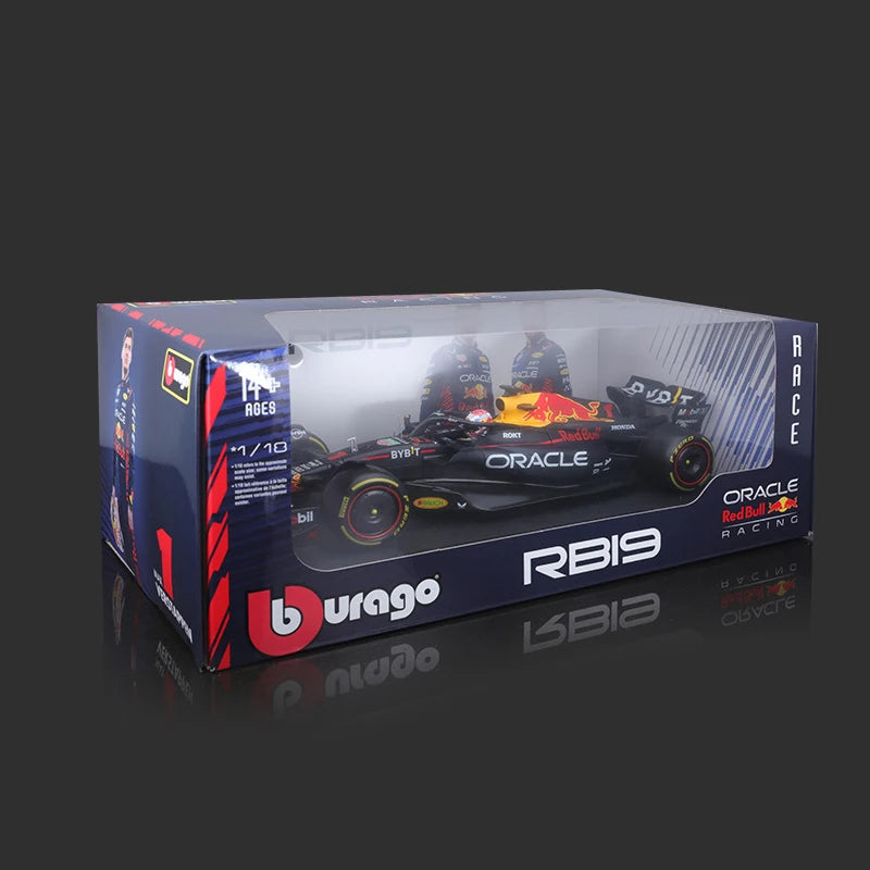 Bburago 1:18 Red Bull RB19 F1 Car Model 2023 Formula Racing Large Size Special Edition #1 Max Verstappen Diecast Model