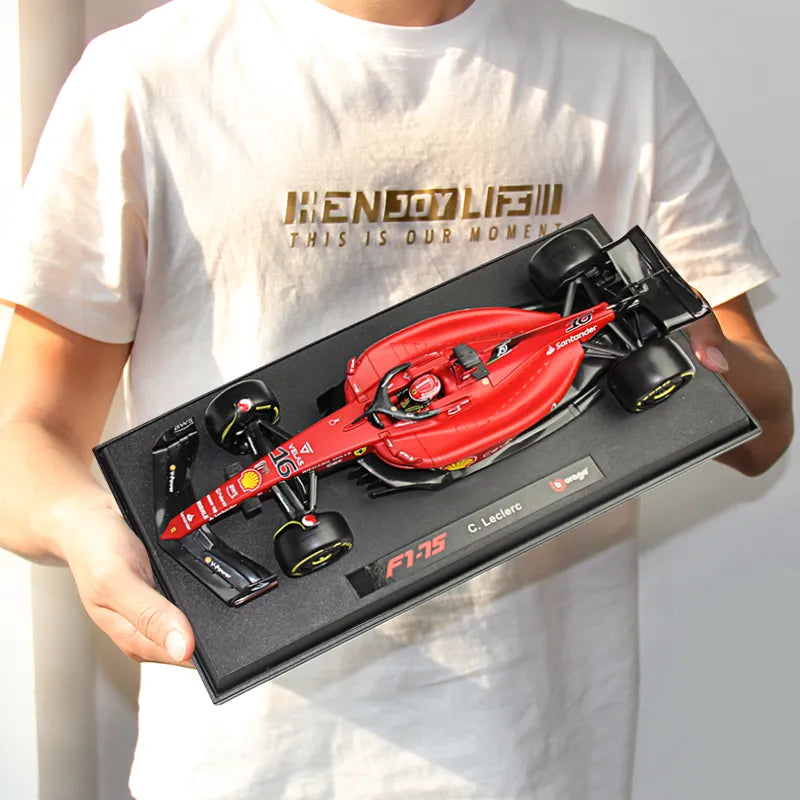 Bburago 1:18 2023 Ferrari SF23 F1-75 75th Anniversary #16 Charles Leclerc #55 Carlos Sainz Diecast Model