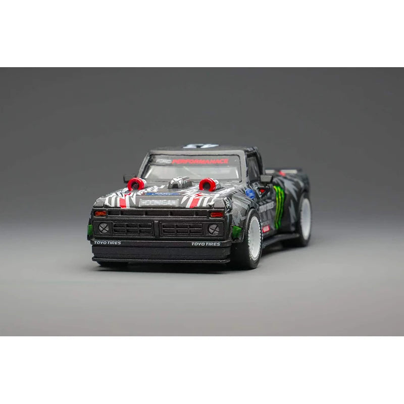 SW In Stock 1:64 Ken Block Hoonitruck F150 Tianmen Mountain Drift Diecast Car Model