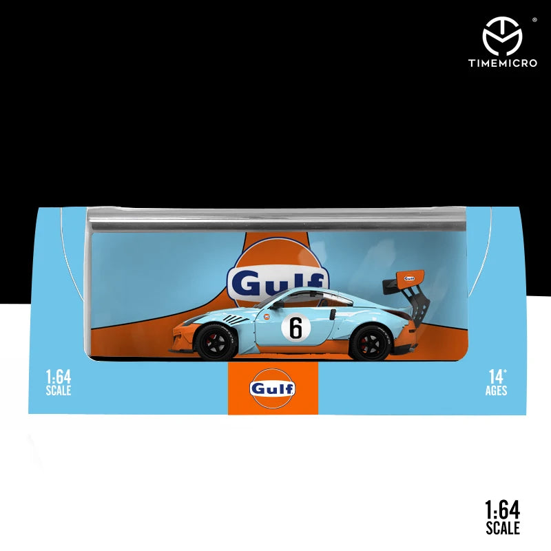 Time Micro 1:64 Nissan 350Z gulf Martini ordinary/luxury with Figure Diecast Model Car