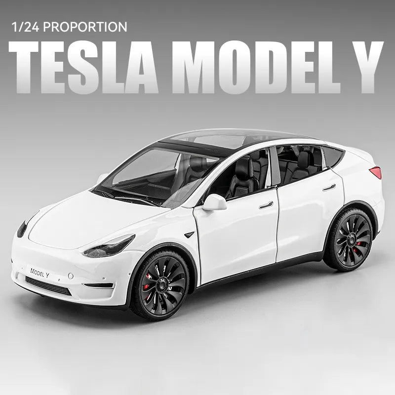 1:24 Tesla Model Y Model 3 Tesla Model S Alloy Diecast Model