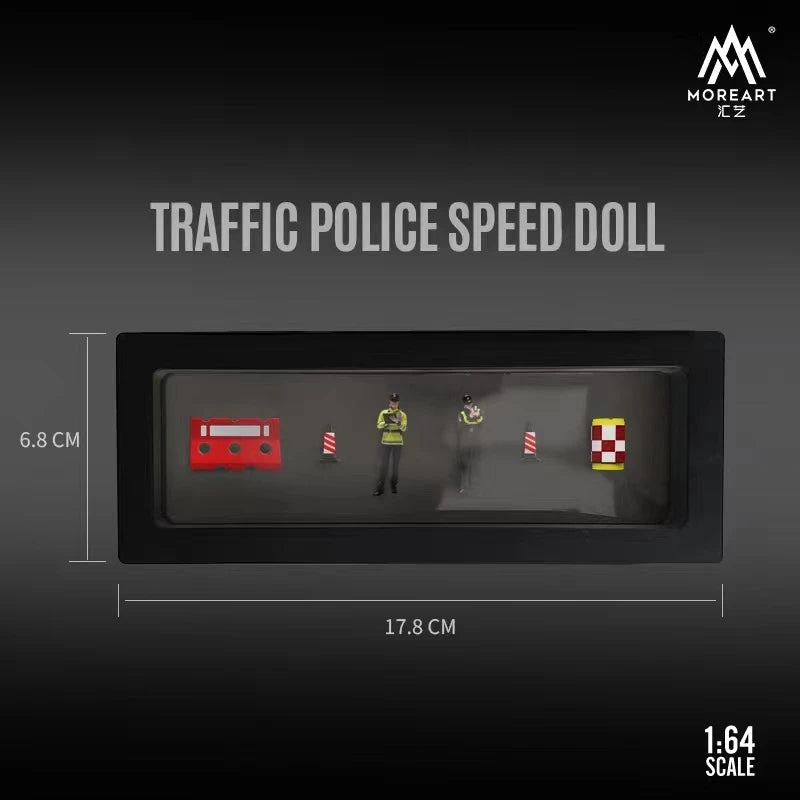 MoreArt 1:64 Traffic police speed Figure Model Display Set 6 PCS per Pack