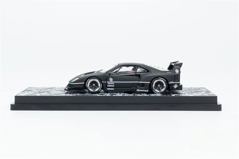 INNO 1:64 Liberty Walk F40 Matte Black Hong Kong TOYCAR SALON 2023 Diecast Car