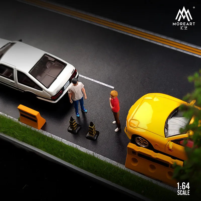 TIMEMICRO&MoreArt 1:64 first text D Fujiwara Takumi and Takahashi Keisuke Figure