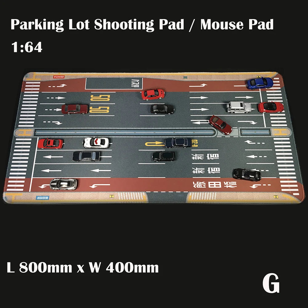 1/64 Parking Lot Mat Model Car Mouse Pad Diorama