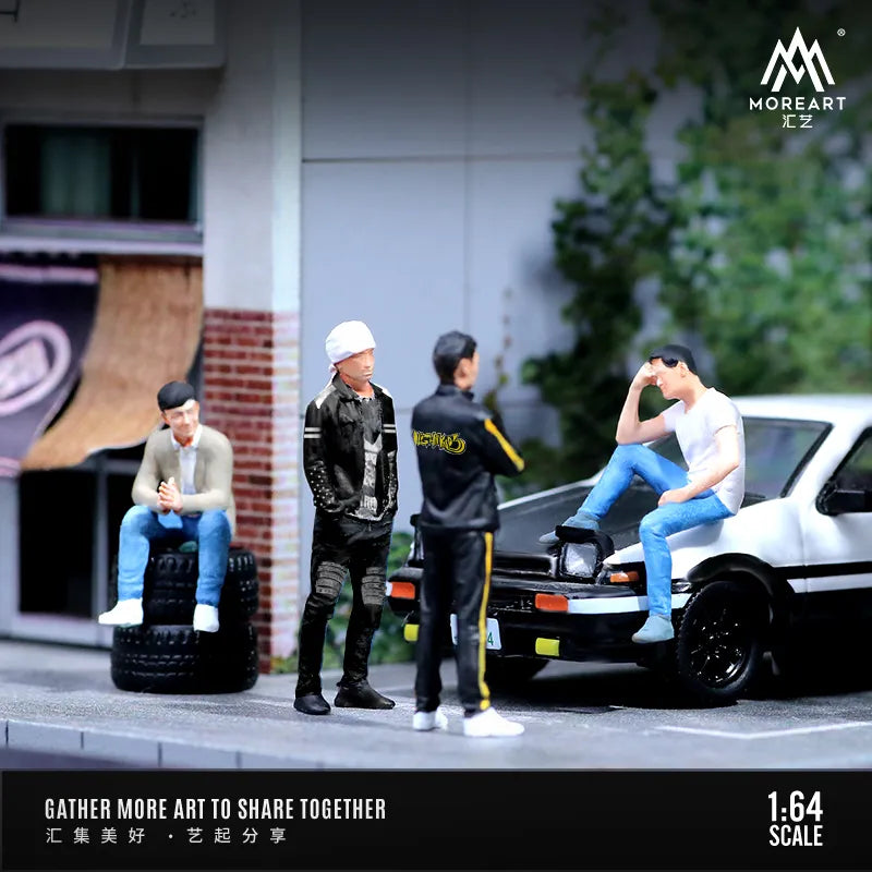 MoreArt 1:64 Initial D movie version four person figure set