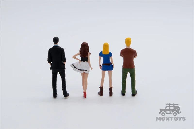 TIMEMICRO MoreArt 1:64 Initial D Animation Ver Figures four dolls set