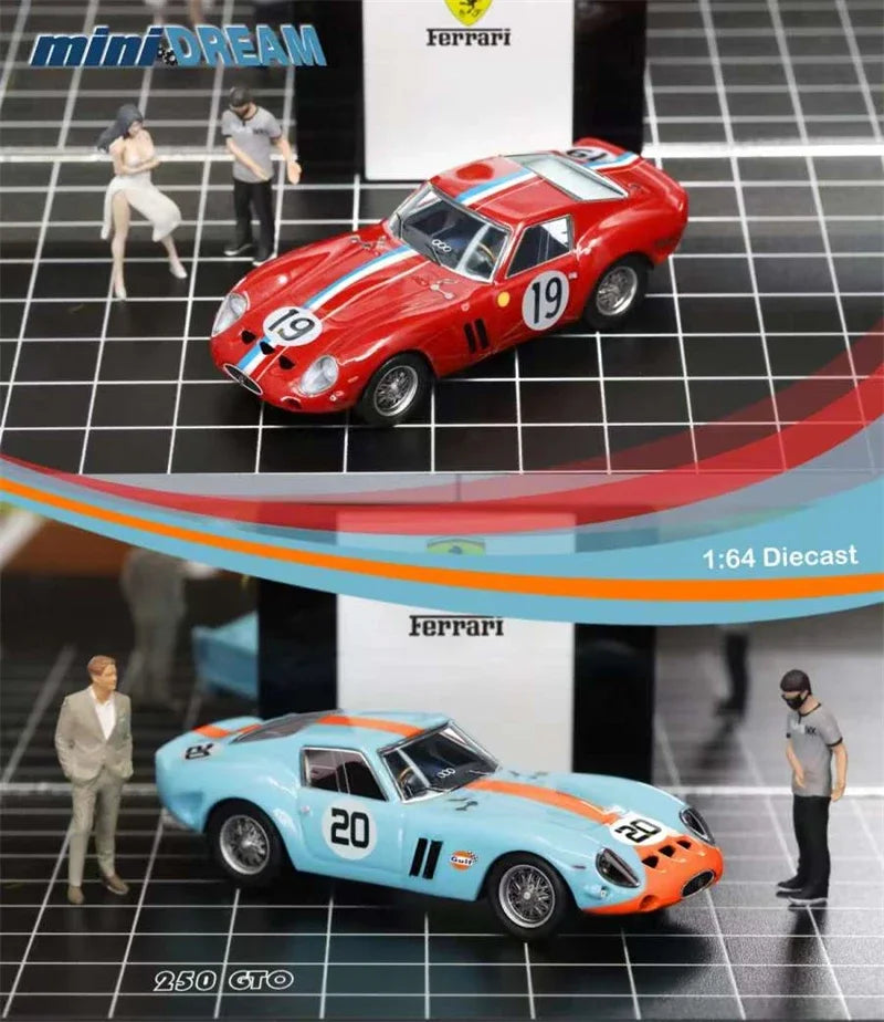 miniDREAM 1:64 250 GTO Red No.19 / Blue No.20 Diecast Model Car