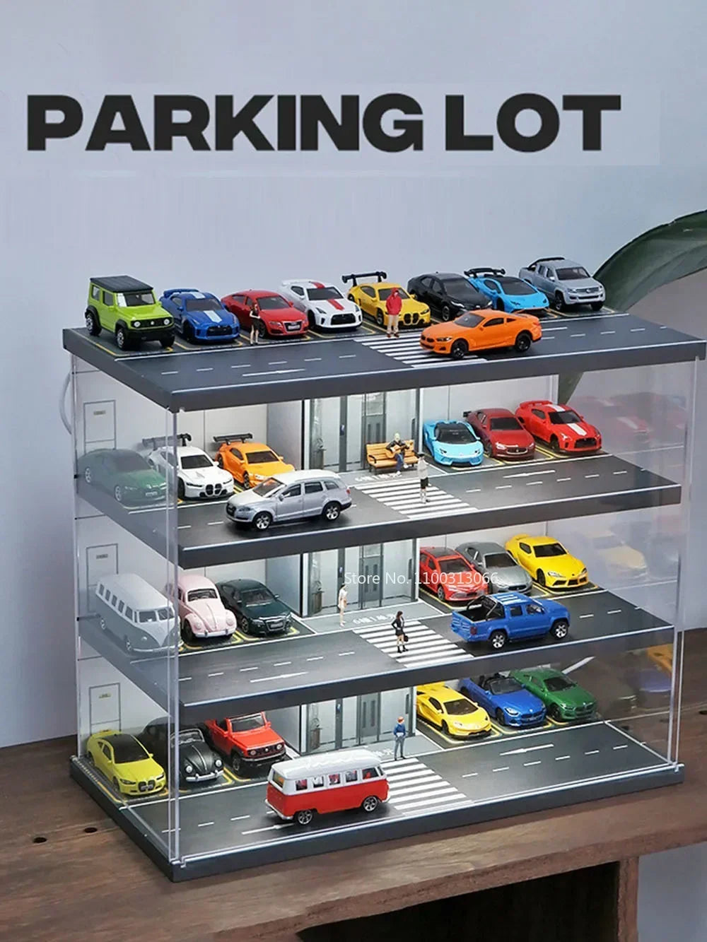 Scale 1:43 Diorama ''Wooden'' garage Car models display Diorama