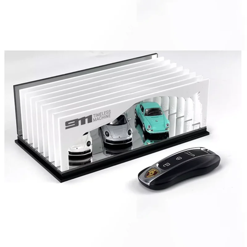 1/64 Sedan Acrylic Scene Storage Box Toy Car Display Shelf Diorama