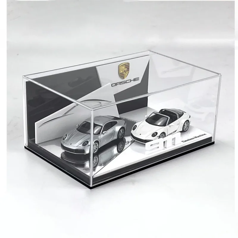 1/64 Sedan Acrylic Scene Storage Box Toy Car Display Shelf Diorama