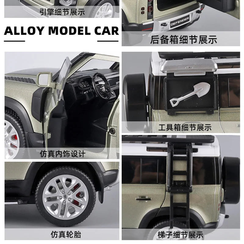 Large 1:18 Land Rover Defender SUV Off-road Diecast Model