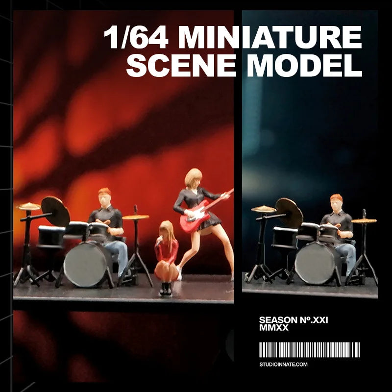 1/64 Band Drum Resin Figure Miniature Model