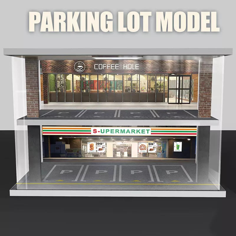 1/32 1/24 1/18 Scale Lighting Parking Lot Assembly Car GarageDiorama
