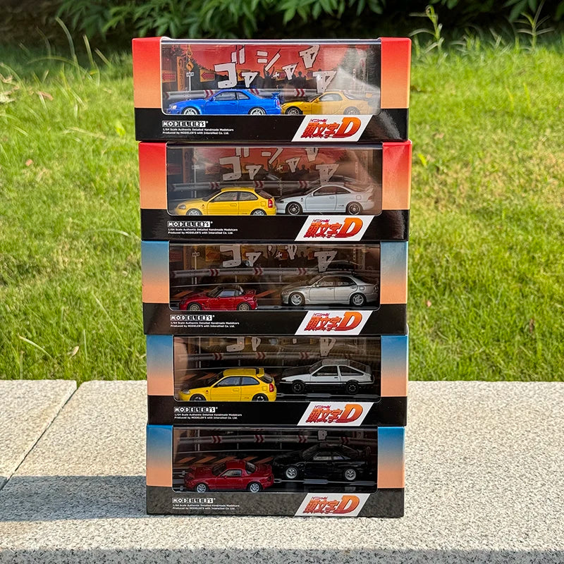 Modeler's 1:64 Vo1.12 Initial D Honda Ek9 & AE86 &ERA11R& DC2& ER34 Diecast Model Car
