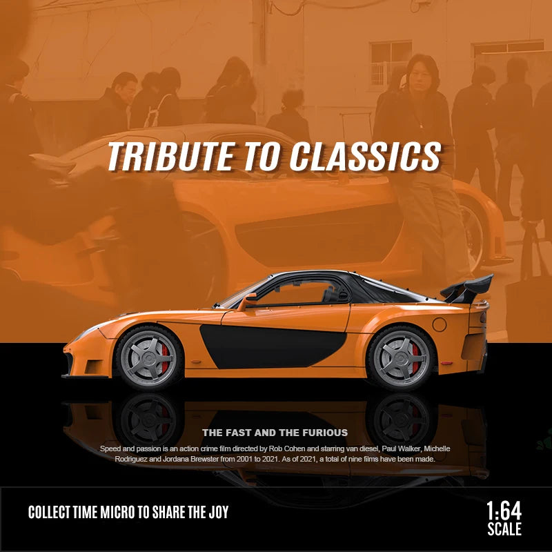 TM1:64 Mazda RX-7 Veilside Fast and Furious Cool Car Model