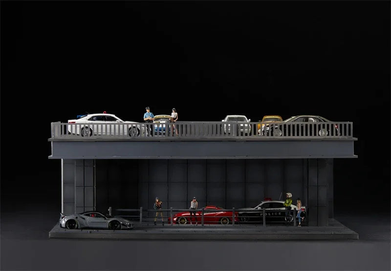 You Car 1:64 Led Lights Diorama Tunnel Scene Model No2