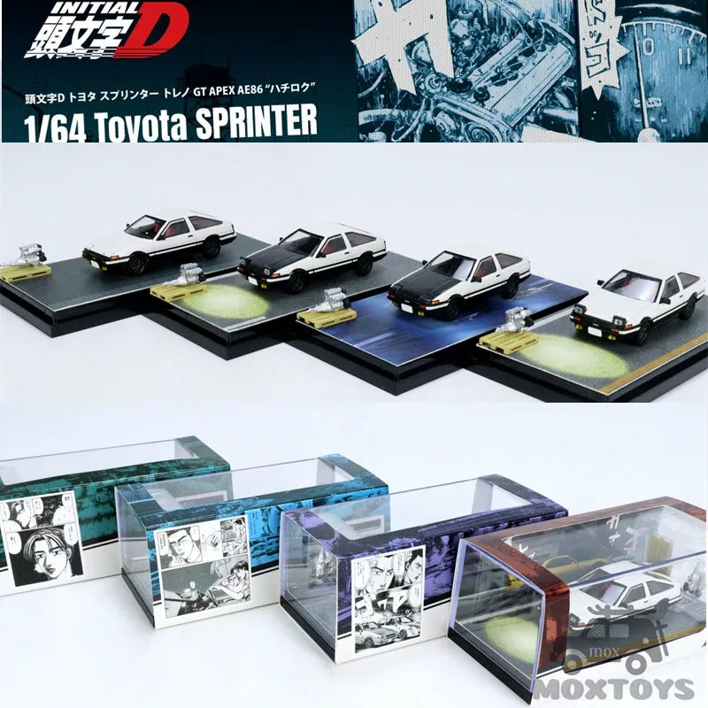 Hobby Japan 1:64 Initial D SPRINTER TRUENO GT APEX AE86 Diecast Model Car