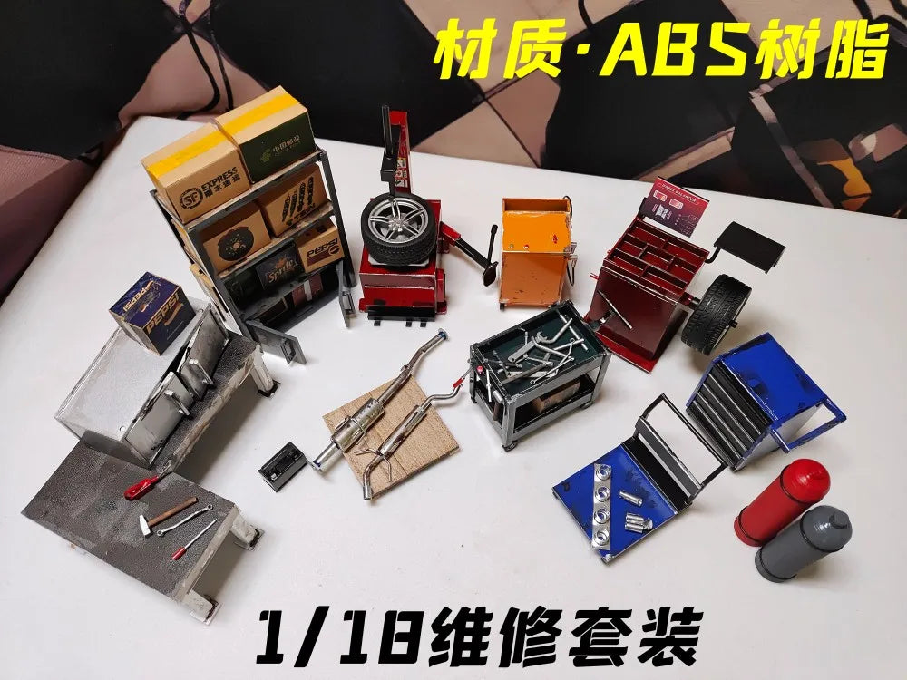 1/18 1/24 Repair Set Tools Props Garage Diorama Model Car