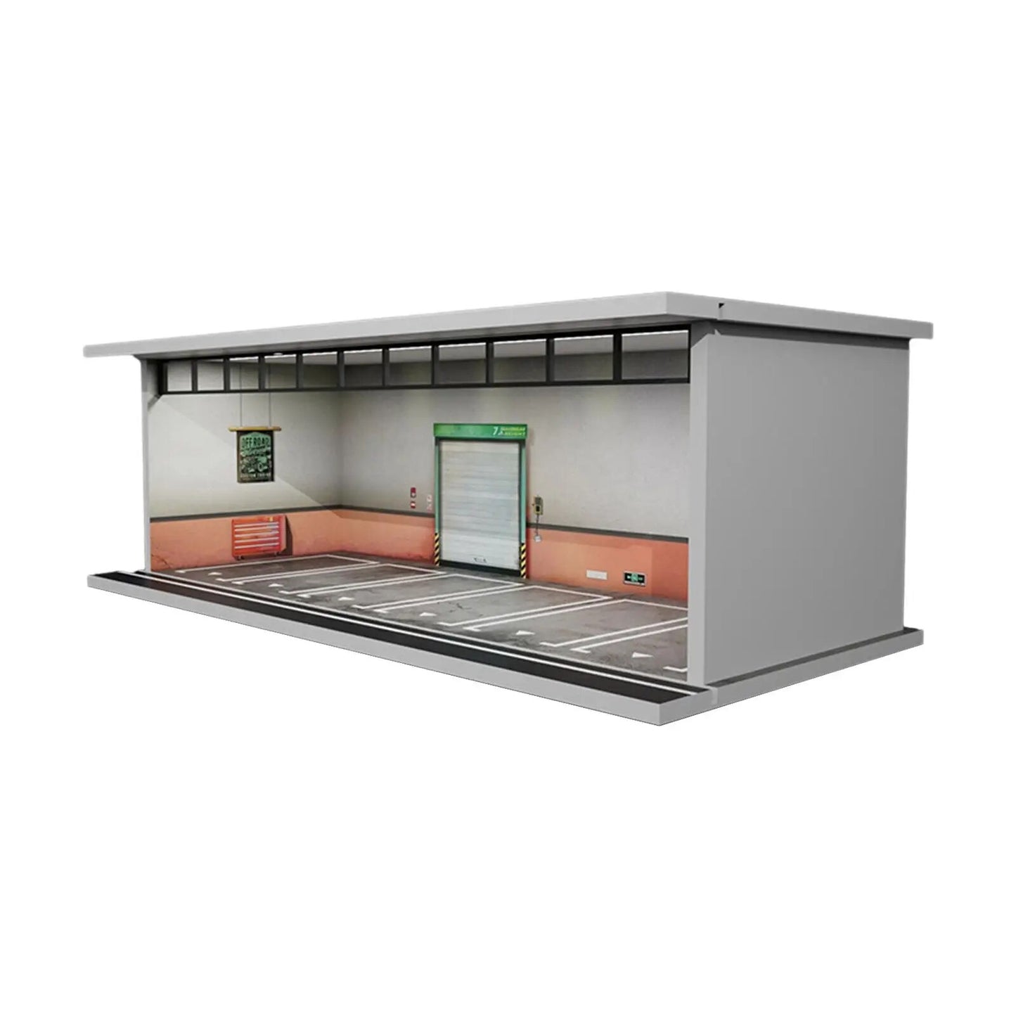 1/64 Diorama Display Case Parking Lot Garage