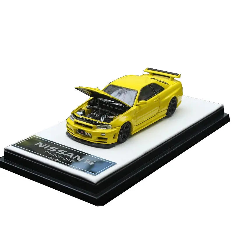 TIME MICRO 1:64 Nissan Gtr34 Open Cover Limited Edition Diecast Car Model