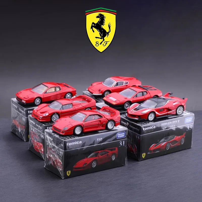 TOMY Ferrari F40 Roma SF90 SP3 Ferrari F8 ENZO F355 F50 Laferrari 512BB Diecast Model