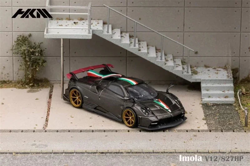 1:64 Pagani Imola V12 Silver Presentation / Carbon Black limited999 Diecast Model Car