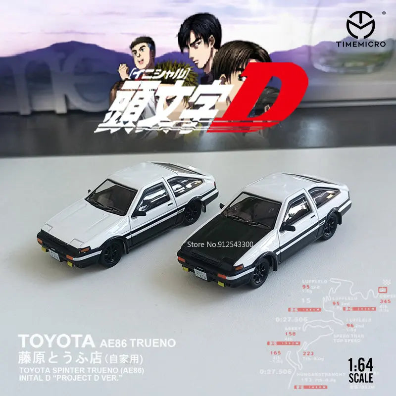 TM 1:64 Initial D AE86 Car Model Alloy Diecasts Mazda RX-7