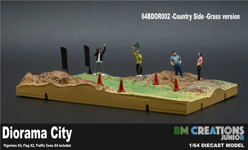 BM Creations 1:64 BMC-Diroma City -001 Country Side Mud Version /Grass Version Diecast Model Car