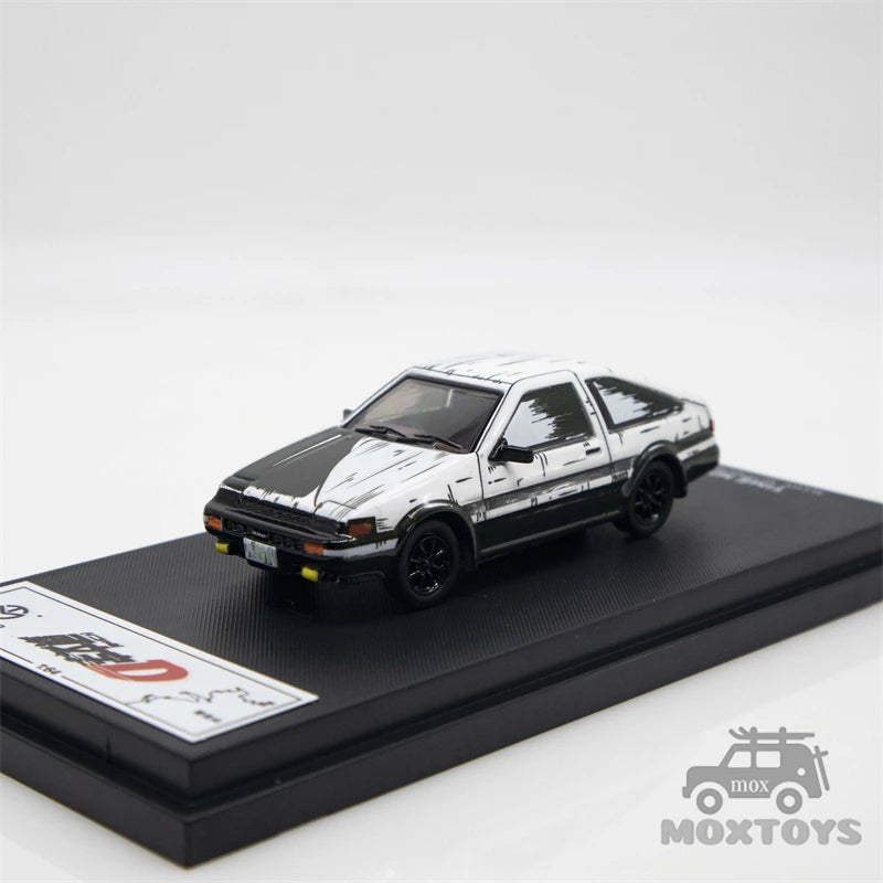 TIMEMICRO 1:64 Initial D cartoon painting AE86 /Mazda RX-7 Diecast Model Car
